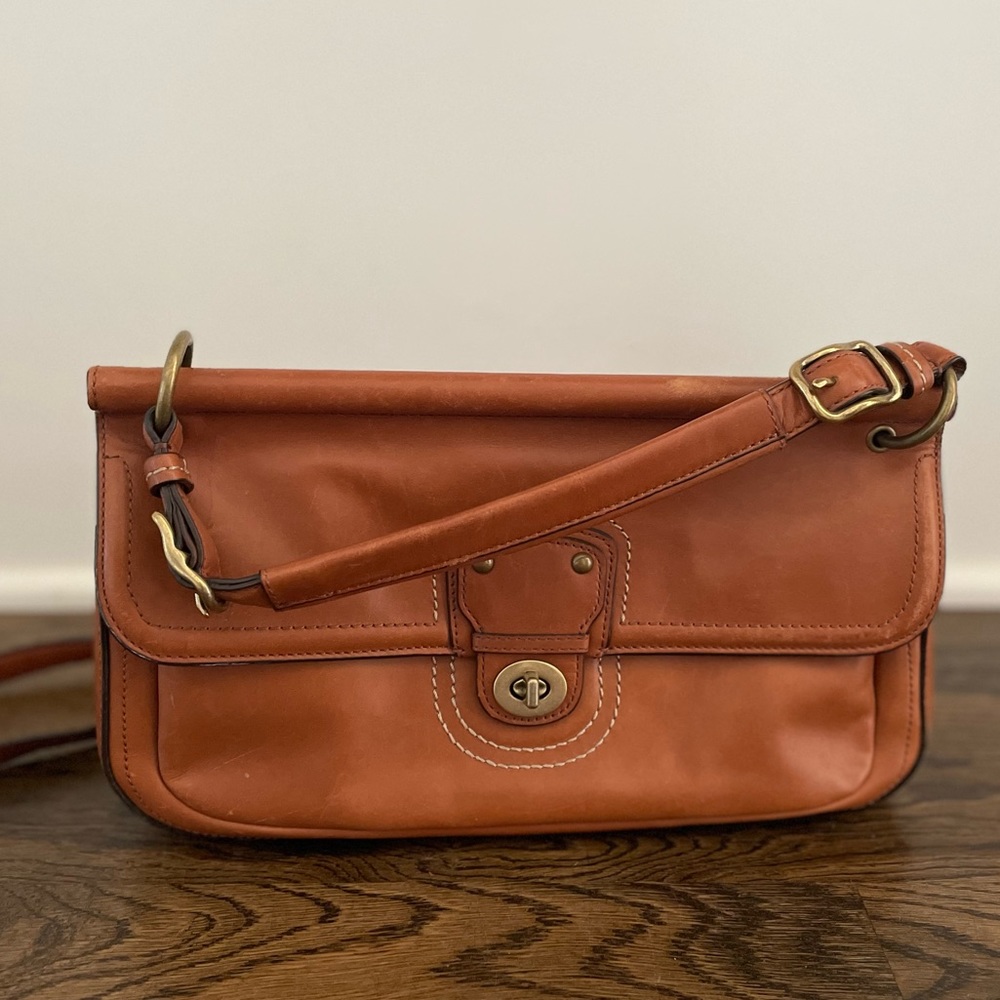 Coach brown leather handbag